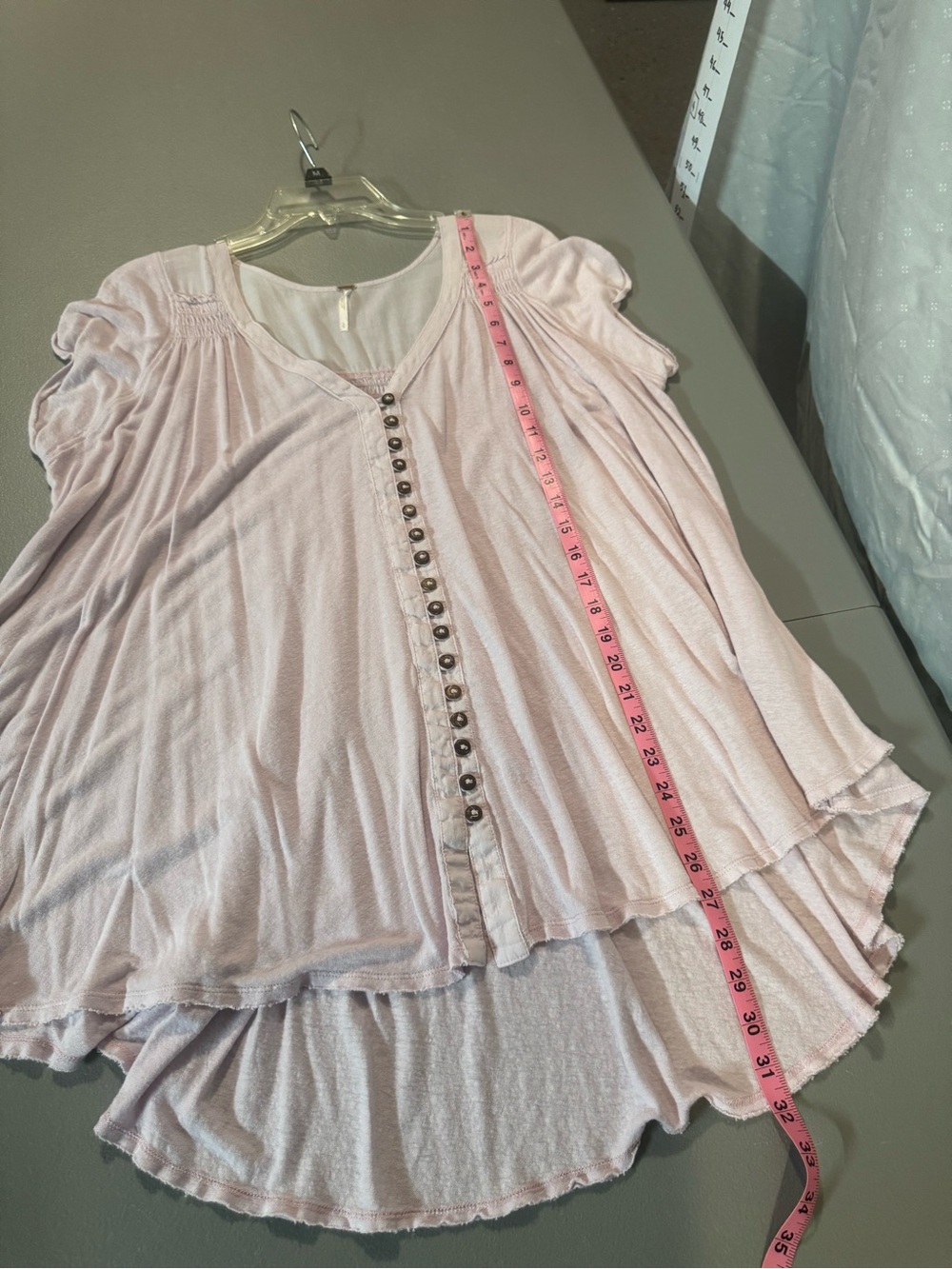 Free People Lavender Button-Front Tunic - Picture 4 of 5